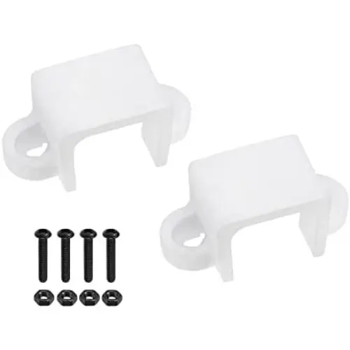 MECCANIXITY Motor Mounting Bracket Motor Base 11.5mm White with Screws Nuts for N20 Micro Gear Motor 2 Pack