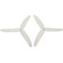 Upgraded Propellers Three Blades Main Blade Propeller Motors with Metal Gears for Hubsan H502E H502S Drone Replacement CCW CW RC Quadcopter Spare Parts Set (White)