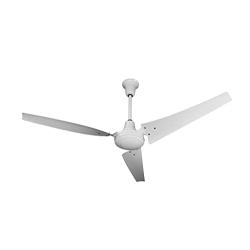 TPI Corporation Model E60-CFC, 60” Indoor or Outdoor Downdraft Ceiling Fan, 120V Wet Rated IP65 Motor generates 9630-CFMs with 24” downrod and 3-Paddle Polymer Blades, ETL C/US Listed, Meets DOE