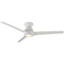 Tip Top Smart Indoor and Outdoor 3-Blade Flush Mount Ceiling Fan 52in Matte White with 3000K LED Light Kit and Remote Control works with Alexa, Google Assistant, Samsung Things, and iOS or Android App