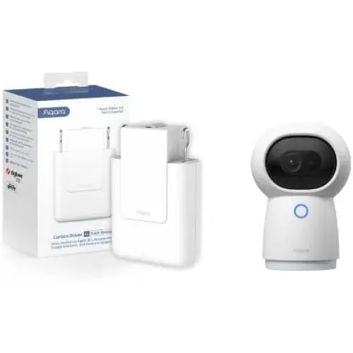 Aqara Smart Curtain Motor E1 Plus Aqara 2K Security Indoor Camera Hub G3, Electric Curtain Driver for Home Automation, Support HomeKit, Alexa, Google Assistant and IFTTT (Track Version)