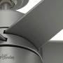 Hunter Fan Company 59625 Solaria Ceiling Fan, 60, Matte Silver Finish