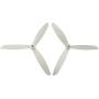 Upgraded Propellers Three Blades Main Blade Propeller Motor Covers for MJX B2 B3 Bugs Drone Replacement CCW CW RC Quadcopter Spare Parts Set (White)