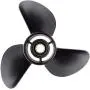 FYMP 10.25 x 14/15/16-G Polished/Black Stainless Steel Boat Outboard Propeller for Yamaha Engines 40-60,13 Spline Tooth,Rh,Same Style as Original ybs Prop;Fit Havoc Duck Boat,Duck Hunting or Fishing