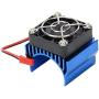 RC Motor Heatsink with 5V Cooling Fan for 1/10 Traxxas Axial Tamiya Losi 540 550 3650 Size Brushless Engine Motor?Remote Control Car Truck Buggy Crawler,Dark Blue