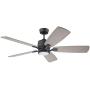 Luminance Kathy Ireland Home Ion Eco LED Ceiling Fan with DC Motor | Hanging Fixture with Dimmable Light Kit, Wall Control, and Downrod Mount | Customizable Size – Blades Sold Separately, Graphite