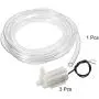 MECCANIXITY Mini Water Pump, DC 5V Micro Submersible Motor with Clear Vinyl Tube for Plant Flower Gardening