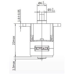 PM Stepper Motor Bipolar 5 VDC step angle 18/50° 2-2 phase