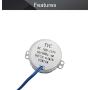 Fielect 2Pcs Synchronous Motor AC 110V 60-70RPM Turntable Motor CW/CCW Direction 4W TYC-50 Horizontal Hole Tapping Shaft Fielect 2Pcs Synchronous Motor AC 110V 60-70RPM Turntable Motor CW/CCW Direction 4W TYC-50 Horizontal Hole Tapping Shaft