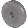 BQLZR 41x16x8MM Silver Aluminum Alloy Single Groove 8MM Fixed Bore Pulley for Motor Shaft 3-5MM PU Round Belts