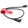 DRRI Right Angle Micro-USB to Right Angle 2.1mm DC Motor Power Cable for Nucleus-Nano (Elbow Micro USB)