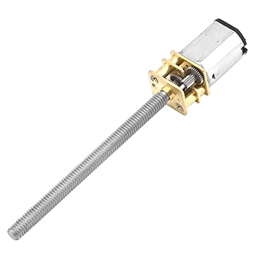 Fielect DC 12V 200RPM N20 Speed Reduction Gear Motor with M4x55mm Lead Screw Thread Shaft for Electronic Toys Mechanical Arms, DIY Mobile Robot, Smart Cars Project 1Pcs