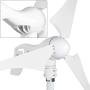 Pikasola Wind Turbine Generator 400W 24V with 3 Blade 2.5m/s Low Wind Speed Starting Wind Turbines with Charge Controller, Windmill for Home