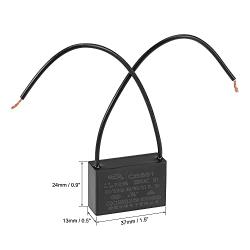 uxcell Ceiling Fan Capacitor CBB61 2.7uF 250V AC 2 Wires Metallized Polypropylene Film Capacitor 37x24x13mm for Electric Fan Pump Motor Generator 3Pcs