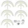 FTVOGUE 1200W Wind Turbine Kit 5 Blade Generator With Controller AC Motor Solar System White Lantern Type Double‑Layer ​for Cabins Camping Charging Boat[12V],Dynamo