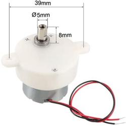 uxcell DC 6V 100 RPM High Torque Rotary Speed Cylinder Shape Deceleration Reducing Motor, 2-Wire Connecting