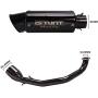 YOSAYUSA Complete Exhaust System Slip On Muffler Baffle Header Muffler For GY6 Engine 125cc 150cc Scooter Moped ATV (With Removeable DB Killer)