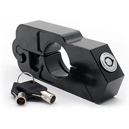 Motorcycle Locks Heavy Duty Anti Theft Adjustable Bike Handlebar Lock for Protection Universal ATV Alloy CNC Handle Throttle Grip Security Lock with 2 Keys,Motorcycle Lock