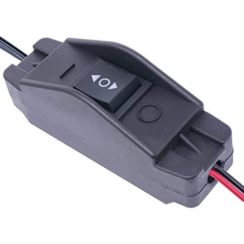 TWTADE Momentary Polarity Reverse Switch DC 12V 10A Motor Control 6 Pin 3 Position (ON)-Off-(ON) AC 110V-220V Black Boat Rocker Toggle Switch with Solid Shell Installed H-012-KCD2-223-JT-DJ