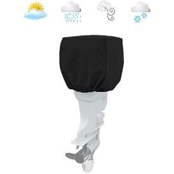 WOMACO Boat Outboard Motor Cover Waterproof UV Resistant Dustproof Boat Engine Motor Protector Heavy Duty Boat Motor Hood Covers Fits Motor Up to 5-150 HP