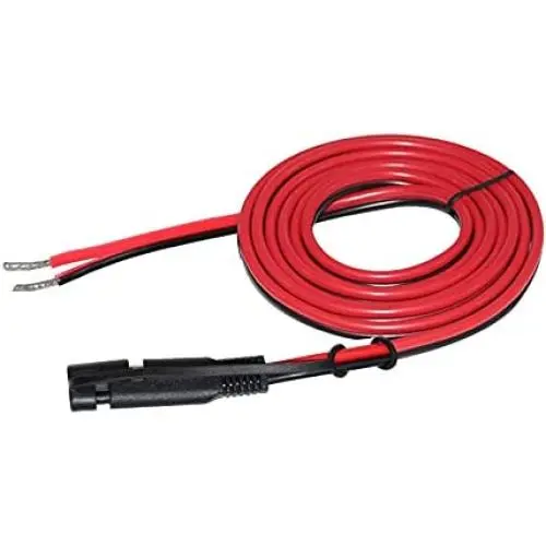 QIUCABLE SAE Quick Disconnect Extension Cable - 12Ft 16AWG SAE 2 Pin Bullet Quick Release Connector Lead Wire Harness, SAE Single Plug Battery Charging Cable for Solar Panel Car Truck Motorcycle