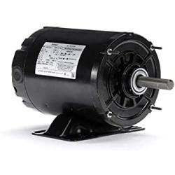Belt Drive Motor: 1 Speed, Open, Rigid Base Mount, 3/4 HP, 1, 725 Nameplate RPM, 115V AC - 1 Each