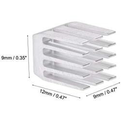 uxcell Electronic Radiators Heatsink for Stepper Motor,3D Printer 9x9x12mm Silver 5pcs