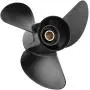 FYMP 10.25 x 14/15/16-G Polished/Black Stainless Steel Boat Outboard Propeller for Yamaha Engines 40-60,13 Spline Tooth,Rh,Same Style as Original ybs Prop;Fit Havoc Duck Boat,Duck Hunting or Fishing
