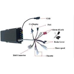 Programmable, 3000W Electric Bike Conversion Kit with 3000W Brushless DC Motor/E-Bike Conversion Kit,72V 80A Sabvoton Controller with PAS and Alarm