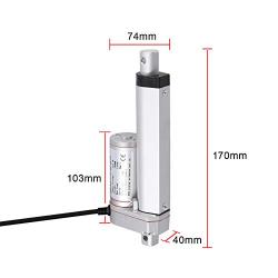 Justech Linearmotor Verstellantrieb Toröffner Linear Actuator Motor 12v DC 1500N 100mm Lineartechnik Electric Motor Putter Gleichstrommotor Elektro Zylinder Schubstangenmotor für Auto Möbel USW.