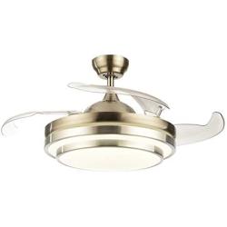 BSOD Ceiling Fan 42 Inch with 36W 3 Color Led Lights,4 Retractable ABS Blades, 65W Copper Motor Silent,Remote Controller (42 inch-2)