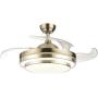 BSOD Ceiling Fan 42 Inch with 36W 3 Color Led Lights,4 Retractable ABS Blades, 65W Copper Motor Silent,Remote Controller (42 inch-2)