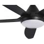 Indoor Ceiling Fan Light Fixtures - Black Remote LED 56 Ceiling Fans For Bedroom,Living Room,Dining Room Including Motor,5-Blades,Remote Switch