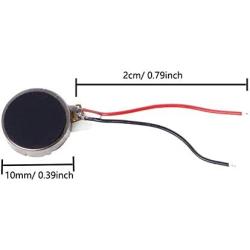 Aodesielectronics 10x2.7mm Coin Flat Vibrating Motor DC 3V Micro Vibration Motor for Mobile Phone(5 Pcs)