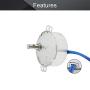 Fielect 2Pcs Synchronous Motor AC 110V 20-24RPM Turntable Motor CW/CCW Direction 4W TYC-50 Horizontal Hole Shaft