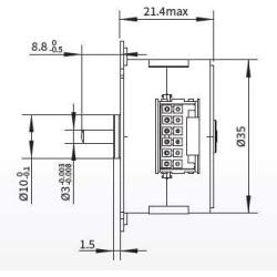 PM Stepper Motor Bipolar 24 VDC 7.2 Ω step angle 7.5° 2-2 phase