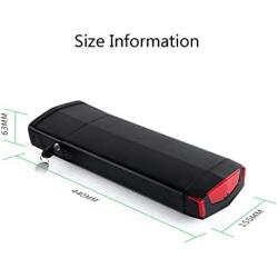 48V 10Ah E-Bike Lithium-Ion Battery, with 54.6V 2A Charger, Built-in 30A BMS, Replacement Battery Pack for 250W-750W Motors