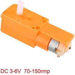 uxcell DC3-6V 70-150RPM 1:130 Double Shaft DC Geared Motor Orange 2PCS for Robot Smart