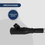 Five Oceans Outboard Extension Handle Telescopic, Extends from 17.5 inches (444mm) to 25 inches (635mm), Aluminum Tubing with Plastic Handle, Foam Grip FO4454