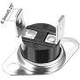 uxcell KSD301 Thermostat 115°C/239°F 10A N.C Adjust Snap Disc Temperature Switch for Microwave,Oven,Coffee Maker 2pcs