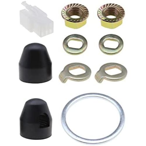 1 Set E-Bike Hub Motor Nuts Bike Safety Washers Electric Bicycle Wheel Lock Nuts Motor Axle Bolt Screw for 750W-1500W Motors with 14mm Shaft