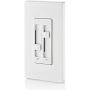 Leviton 66DF-10W SureSlide Dual Quiet Light Control for 150W LED, 300W Incandescent/Halogen, 1.5 Amp Fan, 120V, White