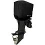 Seamander Outboard Motor Cover 10 - 200 HP Engines Cover Waterproof Boat Cover (Half Outboard fits 200 hp, Black(600D))