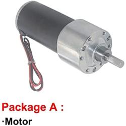 Xuulan Xianglaa-Motor Permanent Magnet 12V 24V DC Gear Motor, in DC Motor Adjustable Speed Reversed, High Torque Electric Low RPM 4 to 1270RPM, (Speed(RPM) : 24v 1270rpm, Voltage(V) : Package A)