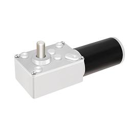 AZSSMUK DC Worm Gear Motor 12V to 24V, 6 rpm to 470RPM Self-Locking Reversed Mini Turbine Geared Carbon Brush Motor Speed Adjustable All Metal Gears