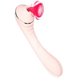 BEELOO Dual Motor Wireless Soft Silent Cordless Waterproof USB Recharging Therapeutic Vi Power Color Pink, Large