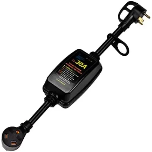 RV Surge Protector 30 Amp with Grip Handles, Smart Circuit Analyzer Power Guard for RV, Camper, Trailer, Truck, Motorboat, Yacht, Mobilhome