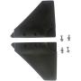 HS001 Dorsal-Fin Style Hydrofoil Stabilizer for Outboard Motors Drive 5-150hp with Durable UV-Resistant Molded Black Plastic Material Wings and SS316 Bolts ;