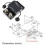 GLOSO E9A Waterproof Breaker Auto Reset For Car Truck RV Automotive Marine Boat Trolling motor & Custom Wiring Audio battery protection (T1) Side by Side Stud IP67 Hi-Amp Circuit Breaker (70A)