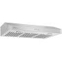 Empava Ducted Under Cabinet Range Hood with Push Button Controls Sealed Aluminum Motor 3 Speeds Fans Baffle Filters and LED Lights in Stainless Steel 500CFM, 30 Inch